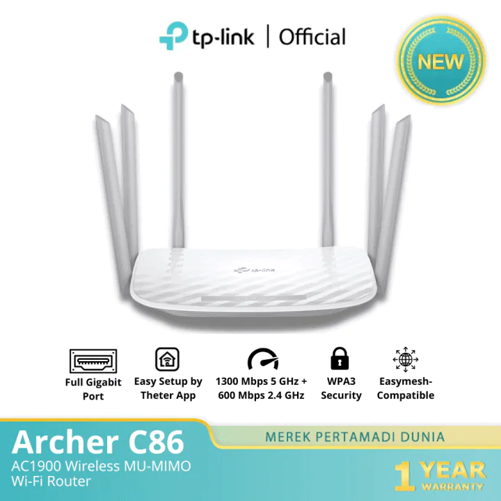 AC1900 Wireless MU-MIMO Wi-Fi Router – Archer C86