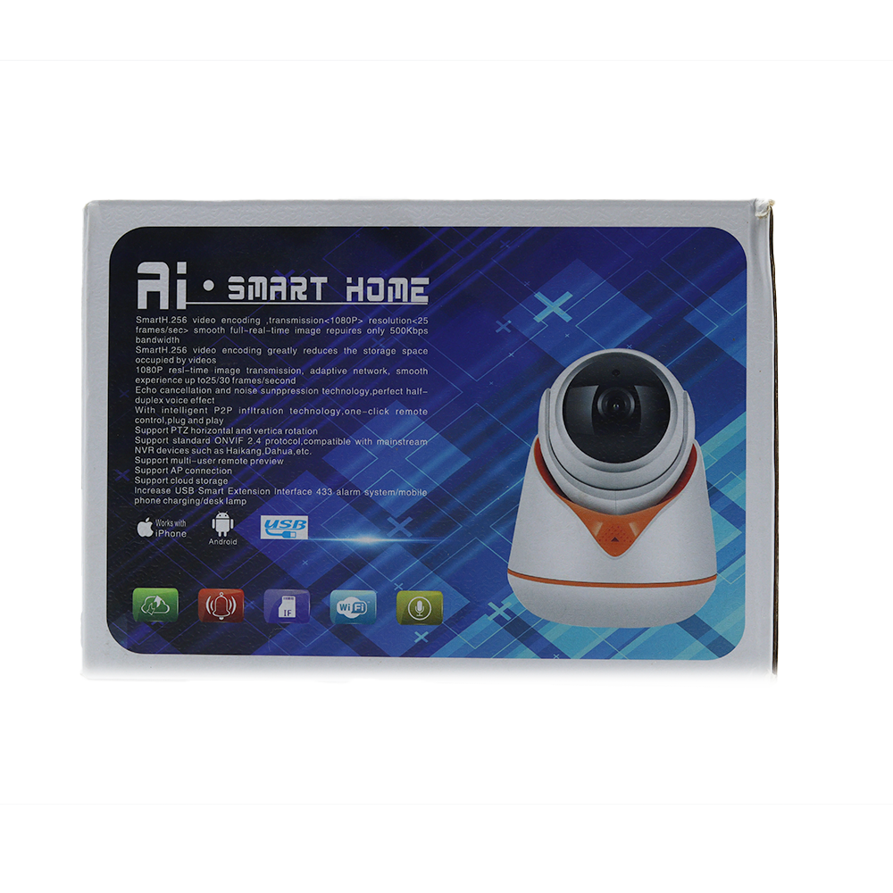 AI smart home Caméra de Surveillance Intérieure WiFi 3MP - Vision Nocturne, Détection de Mouvement et Contrôle à Distance