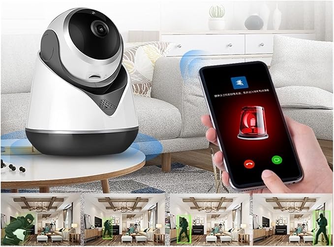 AI smart home Caméra de Surveillance Intérieure WiFi 3MP - Vision Nocturne, Détection de Mouvement et Contrôle à Distance