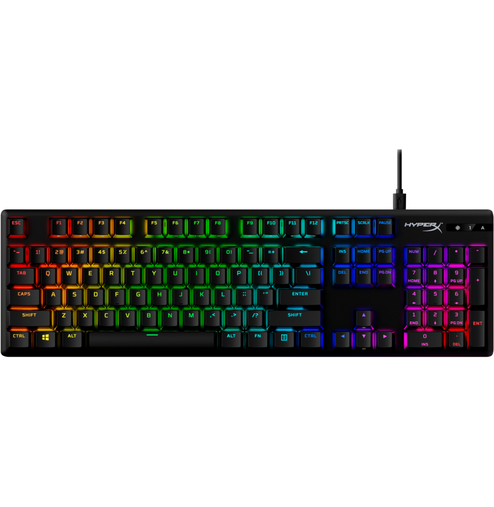 Clavier de jeu mécanique HyperX Alloy Origins PBT HX Rouge - AZERTY (639N3AA)