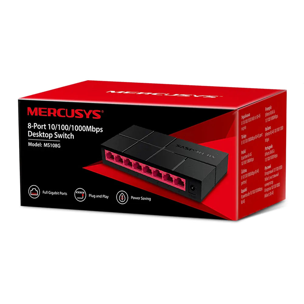 Switch de bureau 8 ports 10/100/1000 Mbps – MS108G (MS108G)