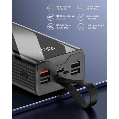 SUNPIN Power Bank 30000mAh Super Fast Charging 30000 mAh - PD Quick Charge 3.0 - 22,5W