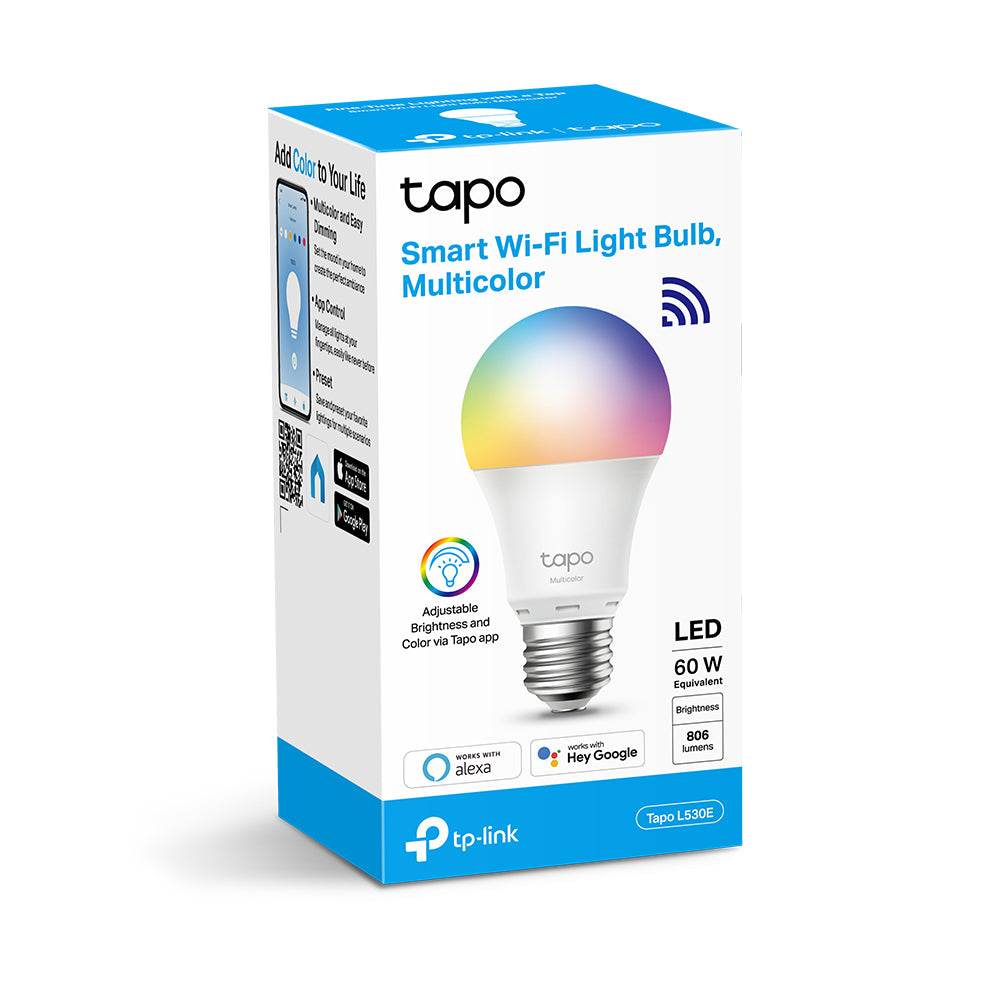TAPO SMART WIFI LIGHT BULB MULTICOLOR E27 PACK DE 2