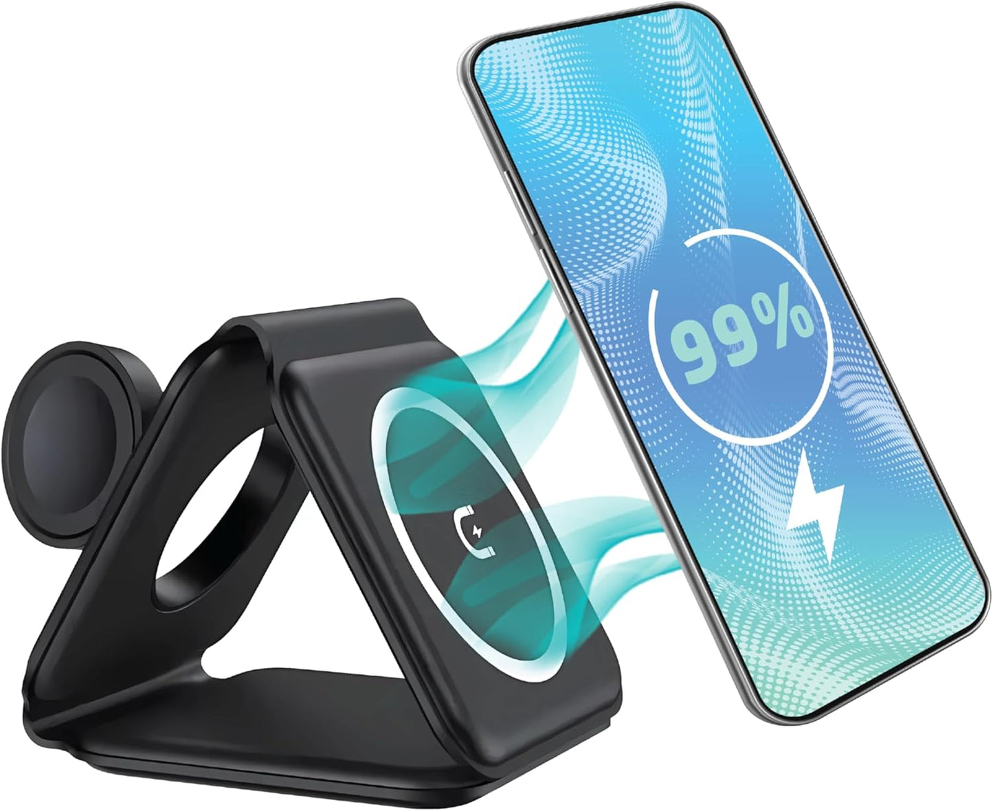 Chargeur Wireless 3 En 1 Sans fil pour iPhone Iwatch AirPods Station de Charge Pliant