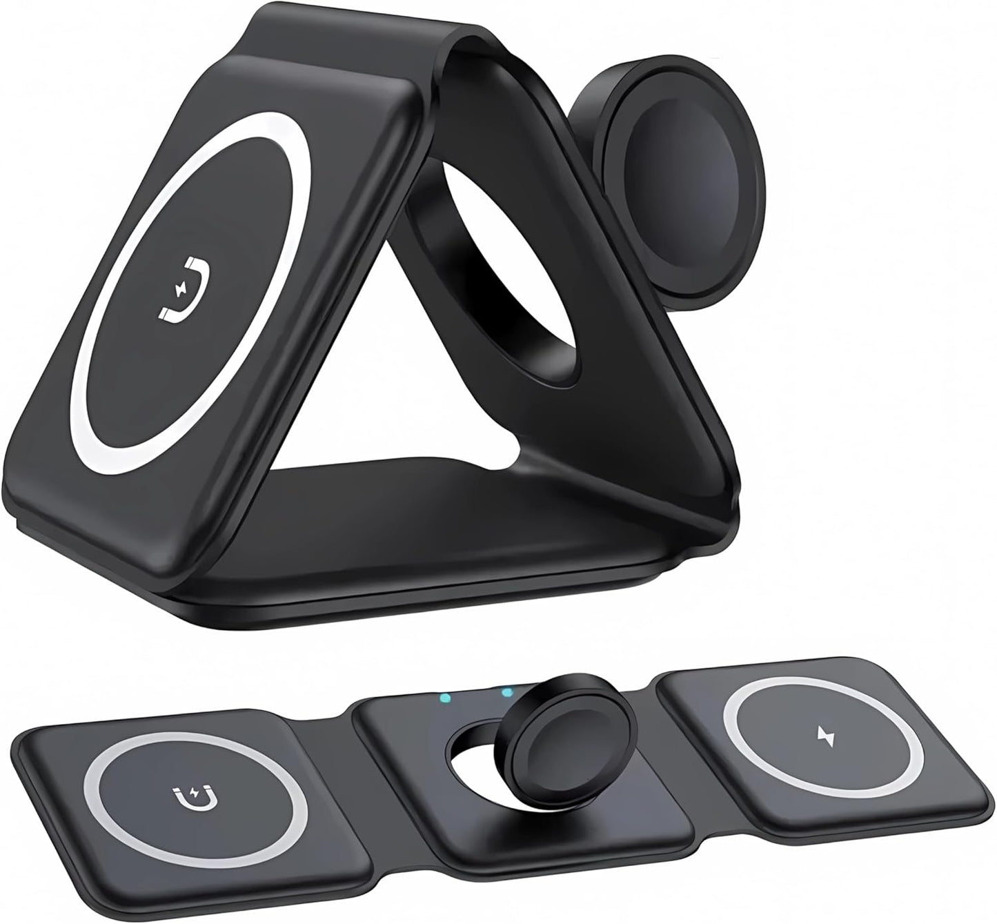 Chargeur Wireless 3 En 1 Sans fil pour iPhone Iwatch AirPods Station de Charge Pliant