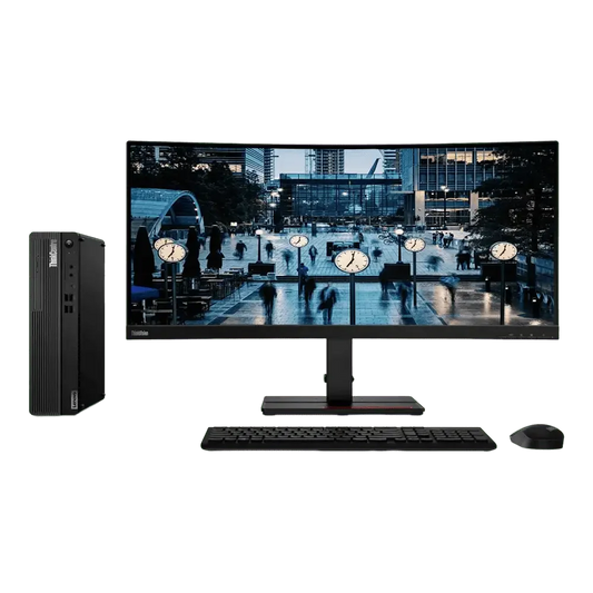 Lenovo PC Bureau Thincenter M70s Intel-i3 10100 4Go 1ToHDD Freedos + Ecran 24″ 11EX002NFM (LN_M70S_I3)