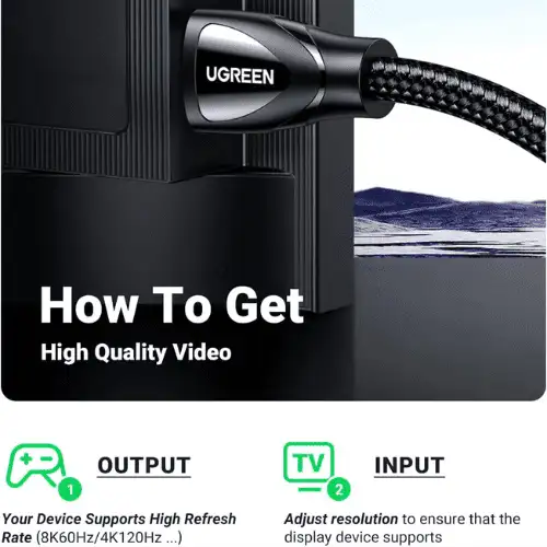 Ugreen Cable HDMI 2.1 Male to Male 2M (80403)