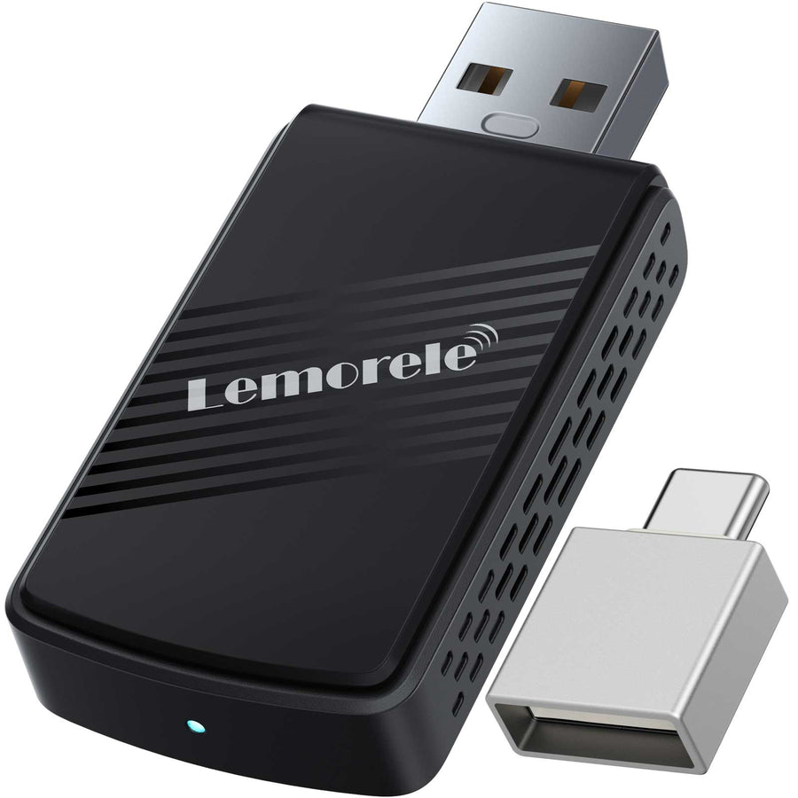 Adaptateur Universel Sans Fil Lemorele P90 pour CarPlay et Android Auto