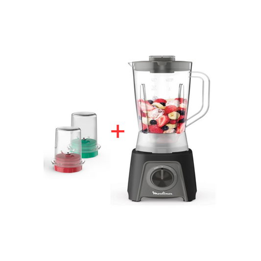 BLENDER MOULINEX 1,5L 450W NOIR 2V 2ACC BOL GRATUIT