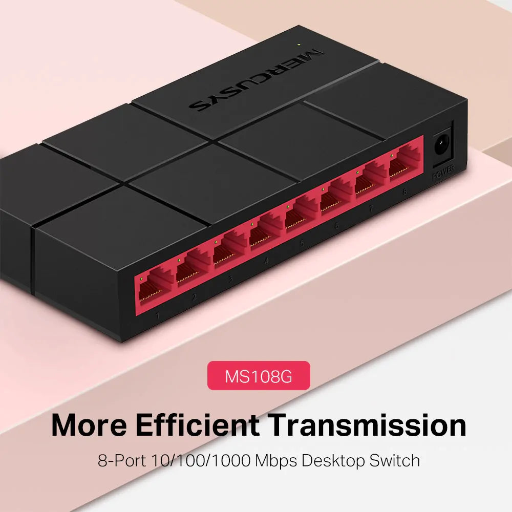 Switch de bureau 8 ports 10/100/1000 Mbps – MS108G (MS108G)