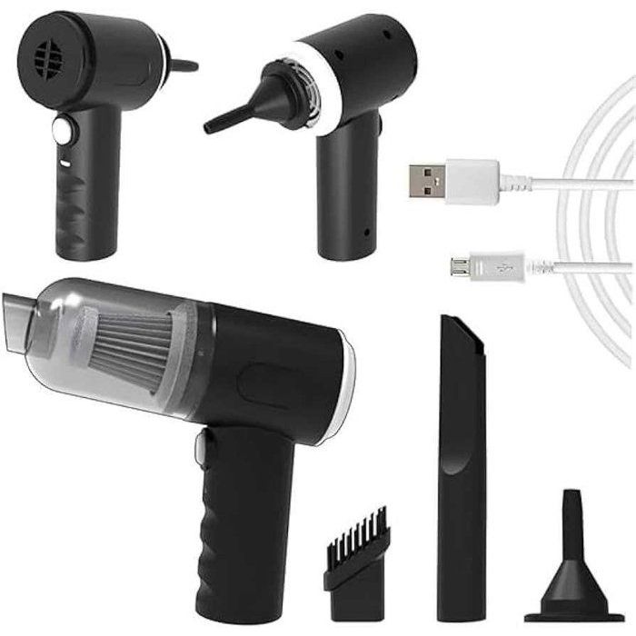Pack voiture  3-en-1 : Mini Aspirateur, Transmetteur FM Voiture & Support GSM