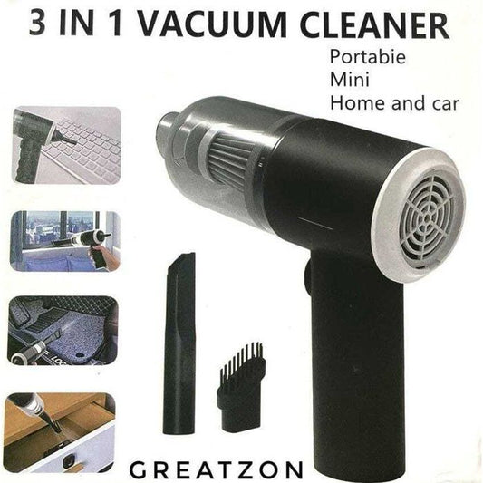 Pack voiture  3-en-1 : Mini Aspirateur, Transmetteur FM Voiture & Support GSM