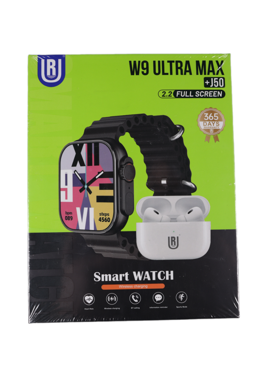 Pack Smartphone Infinix Smart 9 + Pack 2 en 1 Montre connectée W9 Ultra Max et Écouteurs sans fil
