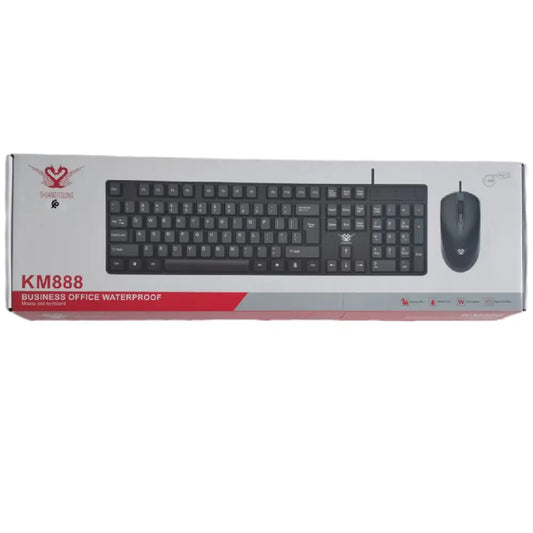 Clavier et souris filaire ergonomique (KM888)
