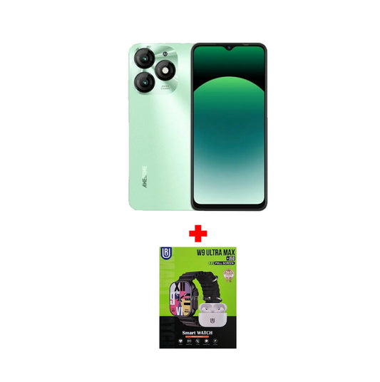 Pack Smartphone Itel A70 + Pack 2 en 1 Montre connectée W9 Ultra Max et Écouteurs sans fil