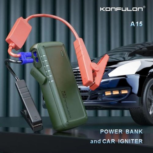 Power Bank 9600 mAh – Démarreur de Voiture, Torche LED et Chargeur d'Urgence